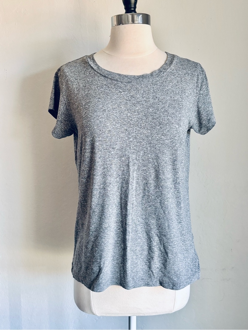 Madewell Rivet & Thread Gray Melange Short-Sleeve Crewneck Tee, Sz XS